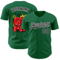 Custom Kelly Green Black-White 3D Alexandra Ramirez Game Plan Street Art Authentic Baseball Jersey