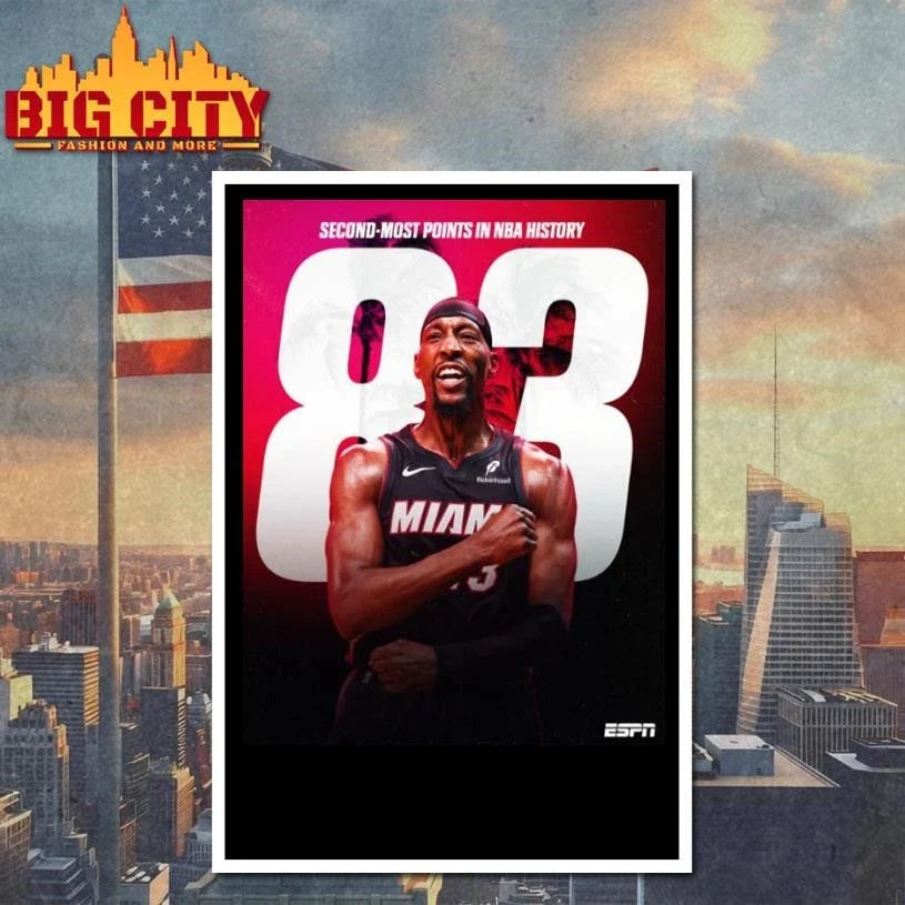 Bam Adebayo Drops 83 Points The Second Most Points In NBA History Poster Shirt Unisex