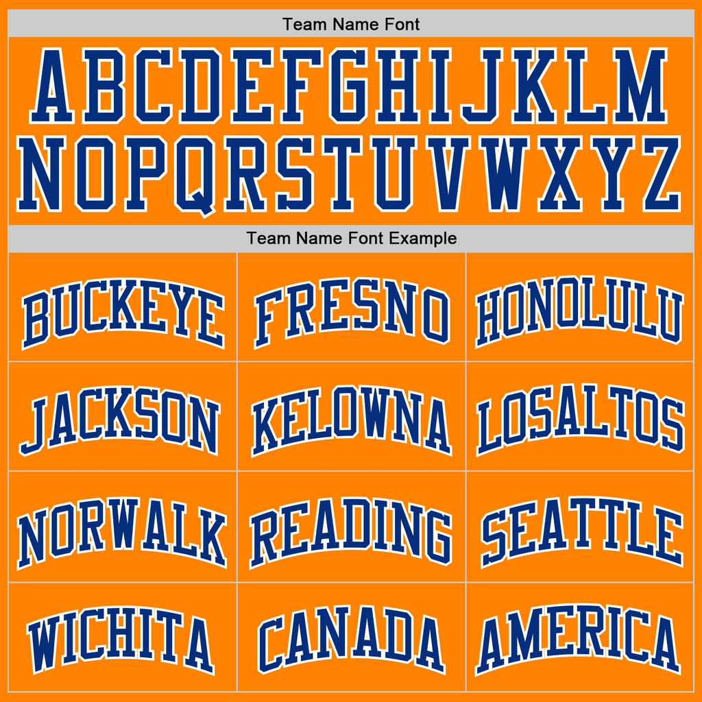 Custom Bay Orange Royal-White Authentic Basketball Jersey
