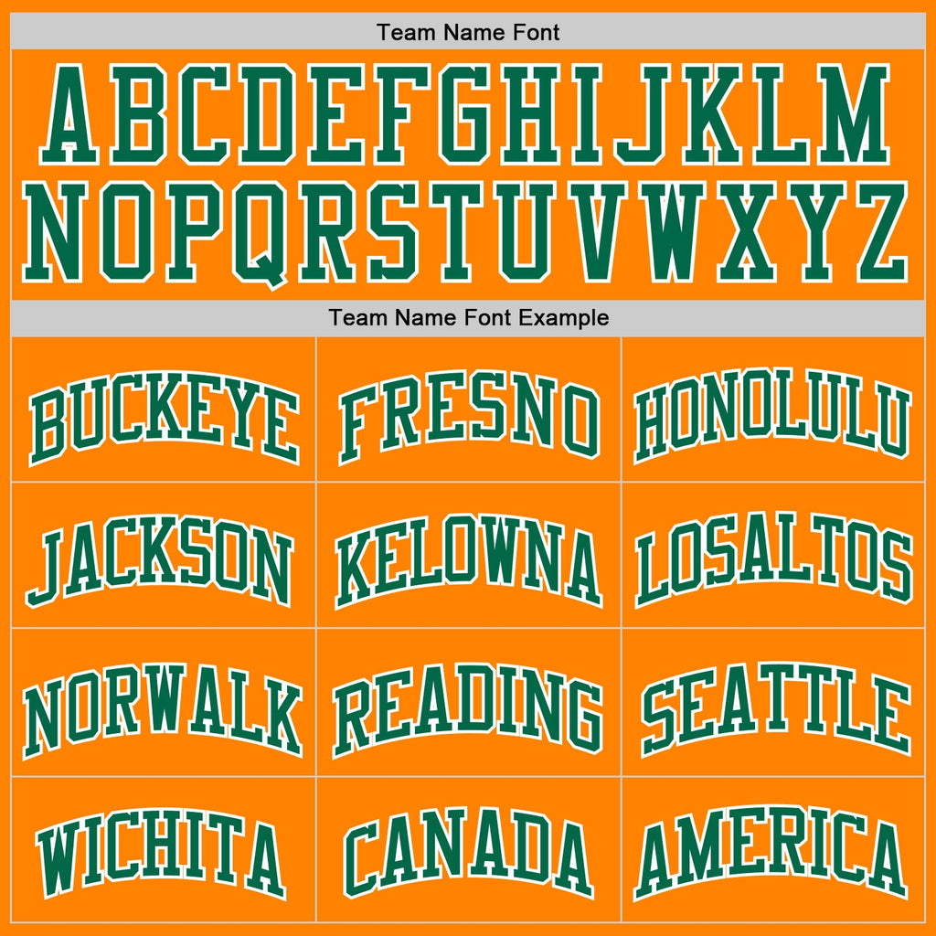 Custom Bay Orange Kelly Green-White Authentic Basketball Jersey