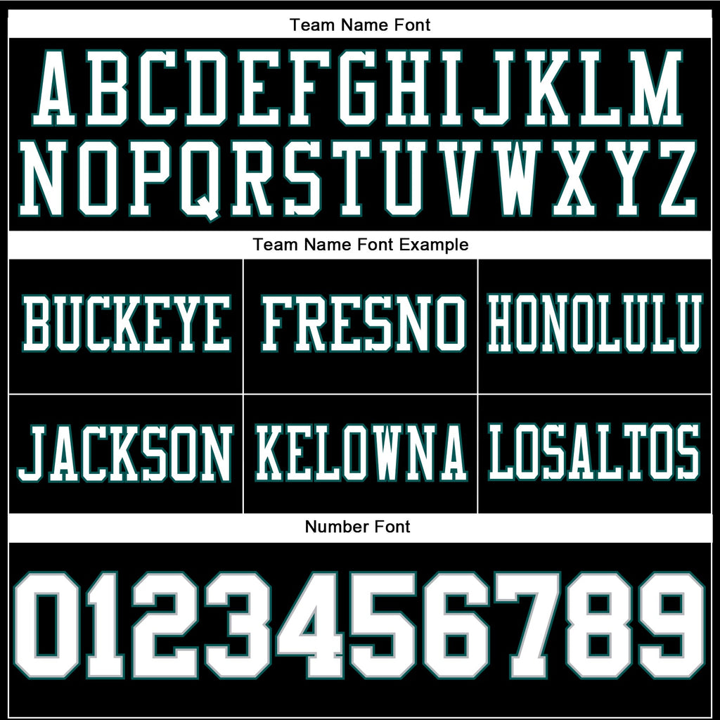 Custom Black White Gray-Midnight Green Authentic Football Jersey