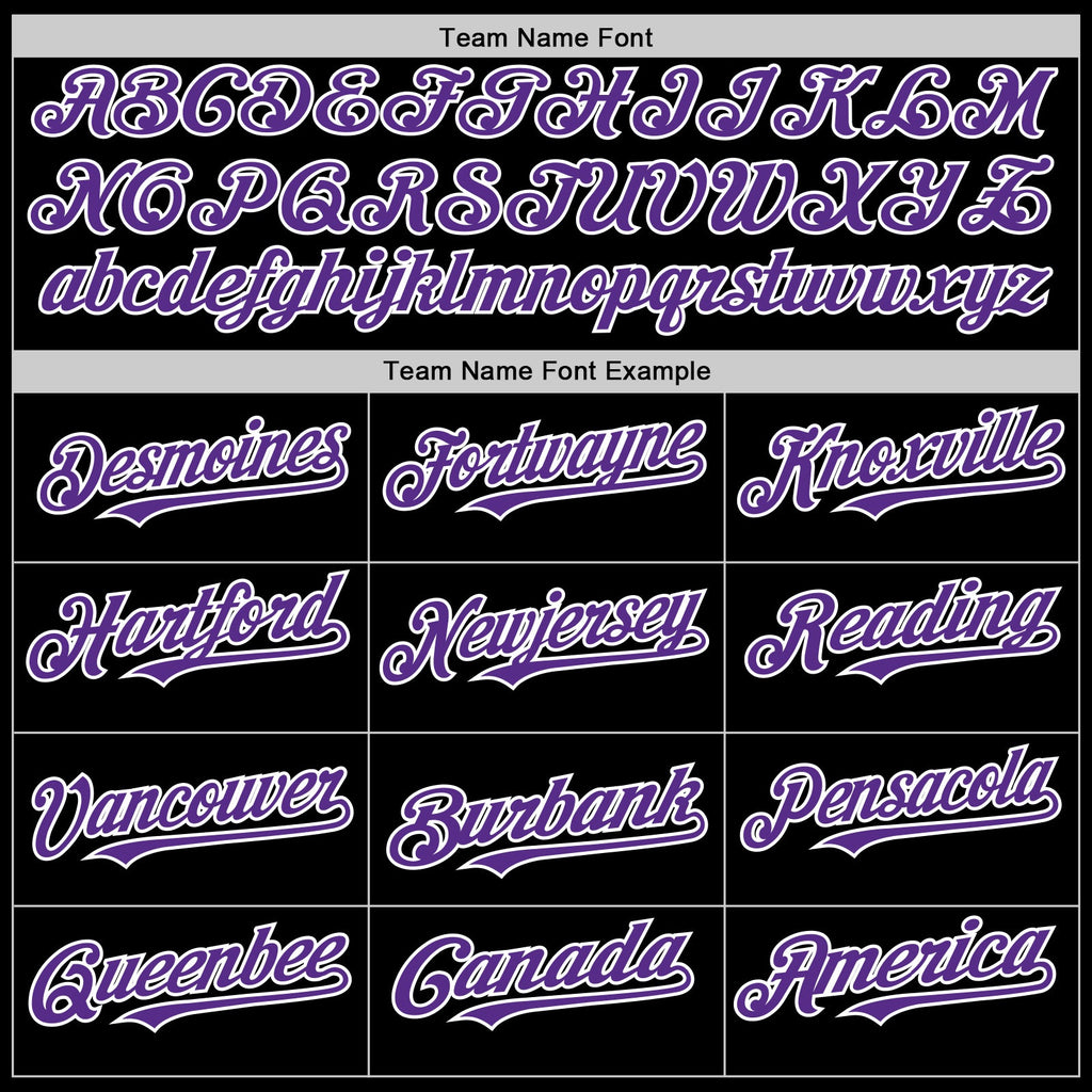 Custom Black White Pinstripe Purple Authentic Sleeveless Baseball Jersey