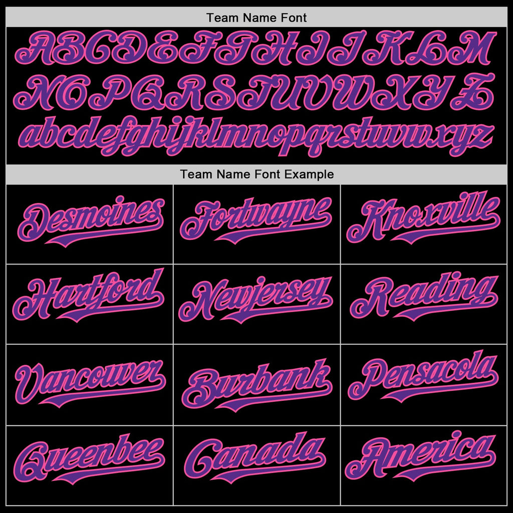 Custom Black Pink Pinstripe Purple Authentic Sleeveless Baseball Jersey