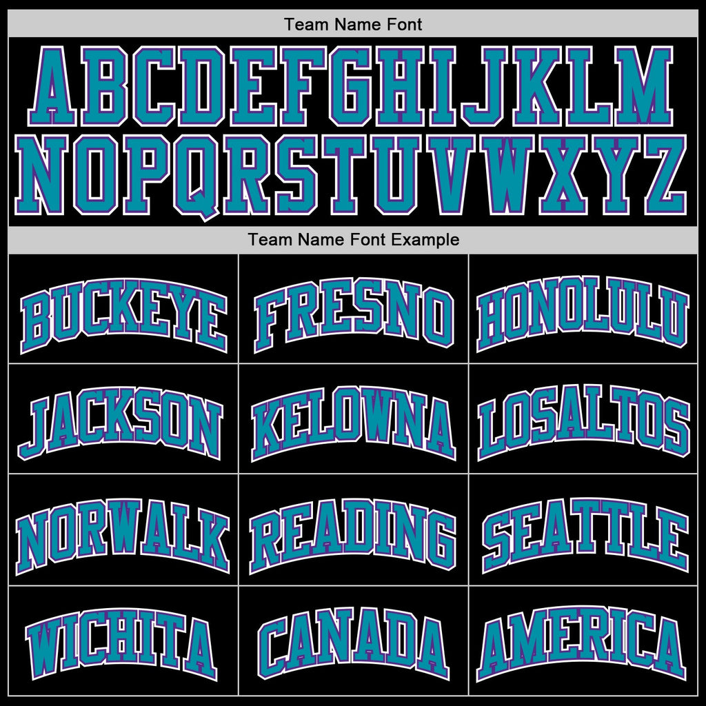 Custom Black Teal Purple-White Authentic Throwback Basketball Jersey