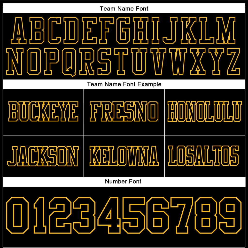 Custom Black Gold Authentic Football Jersey