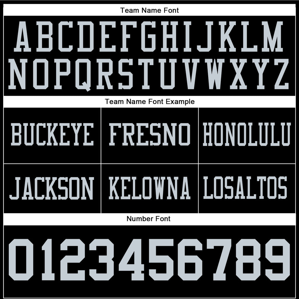 Custom Black Silver Authentic Football Jersey