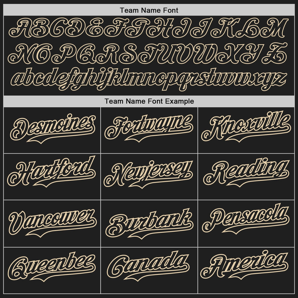 Custom Black City Cream Authentic Baseball Jersey