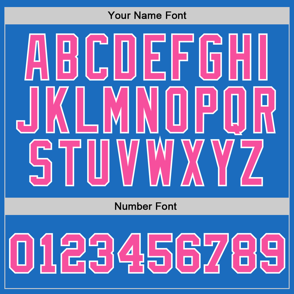 Custom Blue Pink-White Authentic Throwback Basketball Jersey