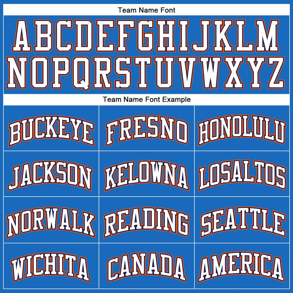 Custom Blue White Navy-Orange Authentic Throwback Basketball Jersey
