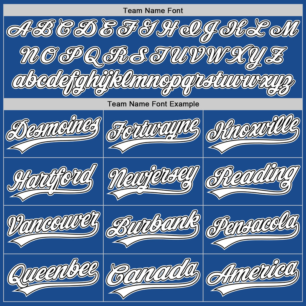 Custom Blue White-Black Authentic Throwback Baseball Jersey