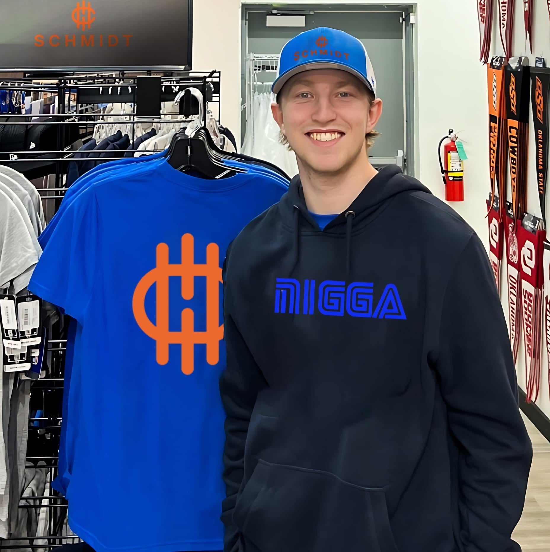 Bold Blue NIGGA Logo shirt