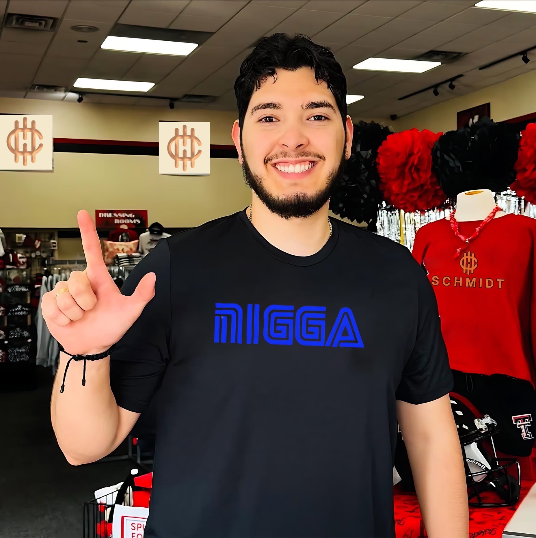 Bold Blue NIGGA Logo shirt