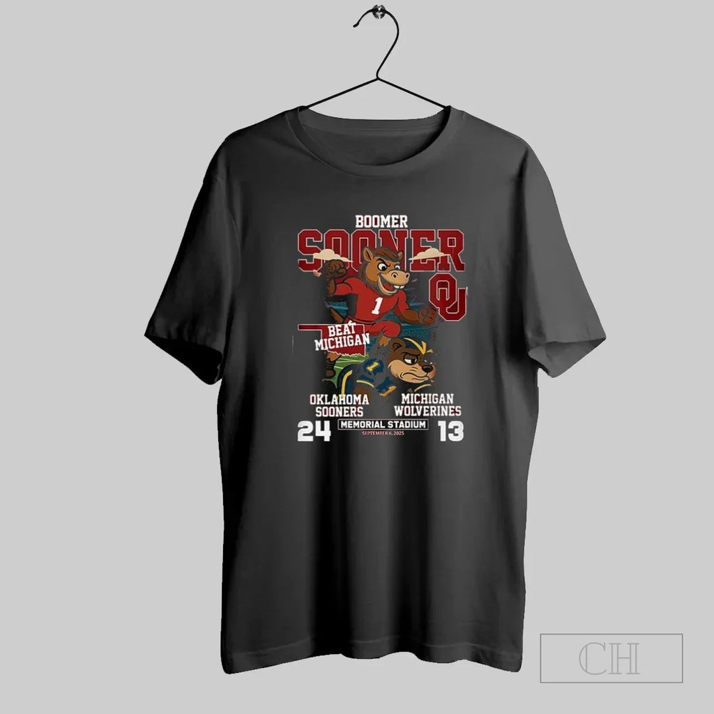 Boomer Sooner Beat Michigan Mascot Oklahoma Sooners 24 13 Michigan Wolverines