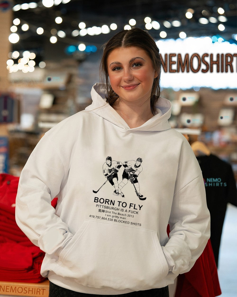 Born to fly and Pittsburgh is a fuck Philadelphia Flyers hockey player shirt