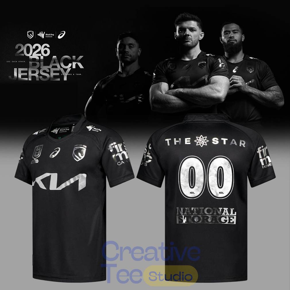 Brisbane Broncos Back In Black Bold New Mental Health Round Rugby Jersey