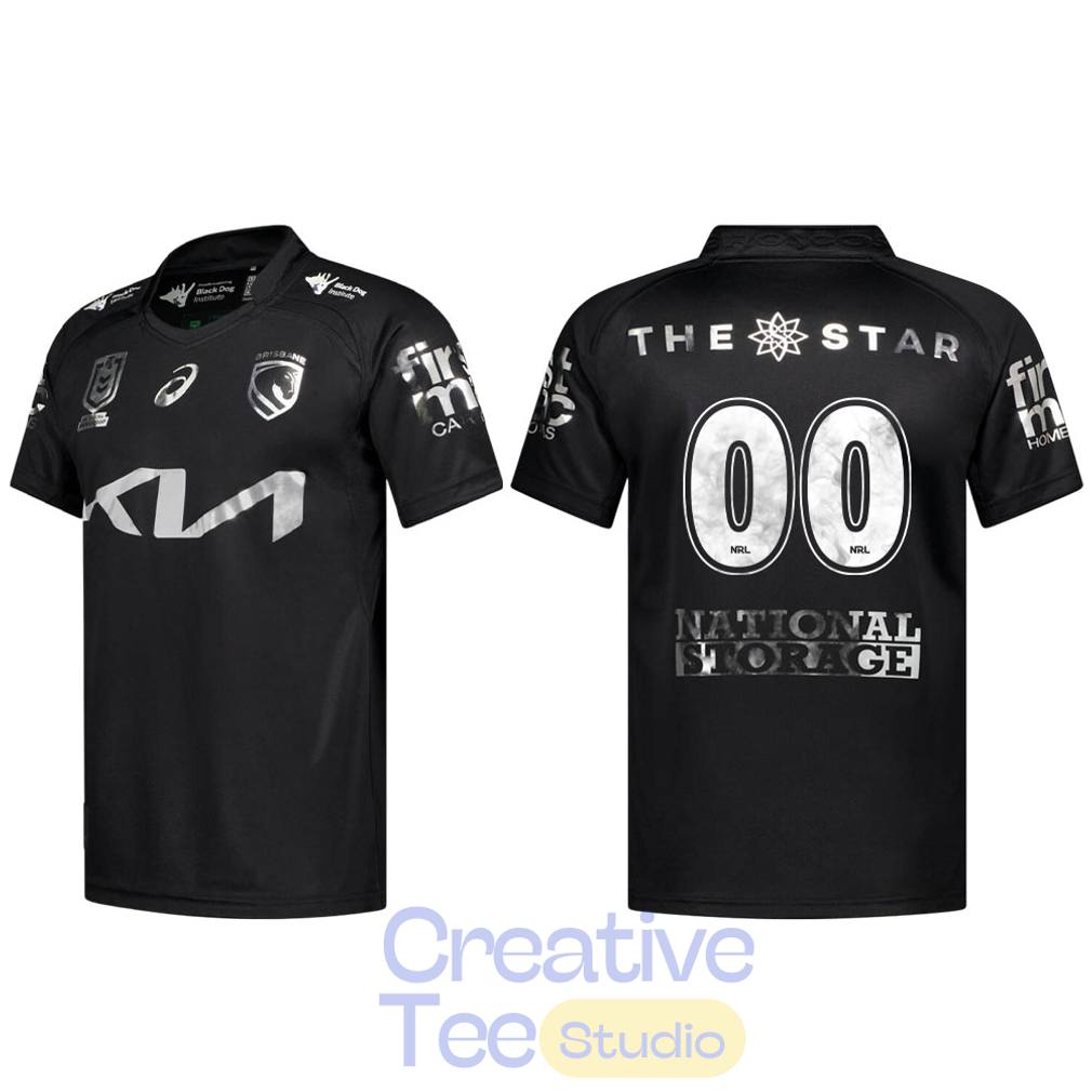Brisbane Broncos Back In Black Bold New Mental Health Round Rugby Jersey