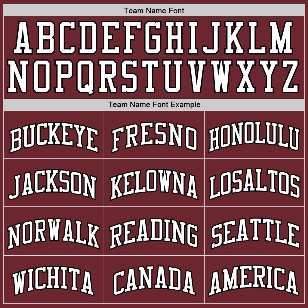 Custom Burgundy White-Black Authentic Basketball Jersey