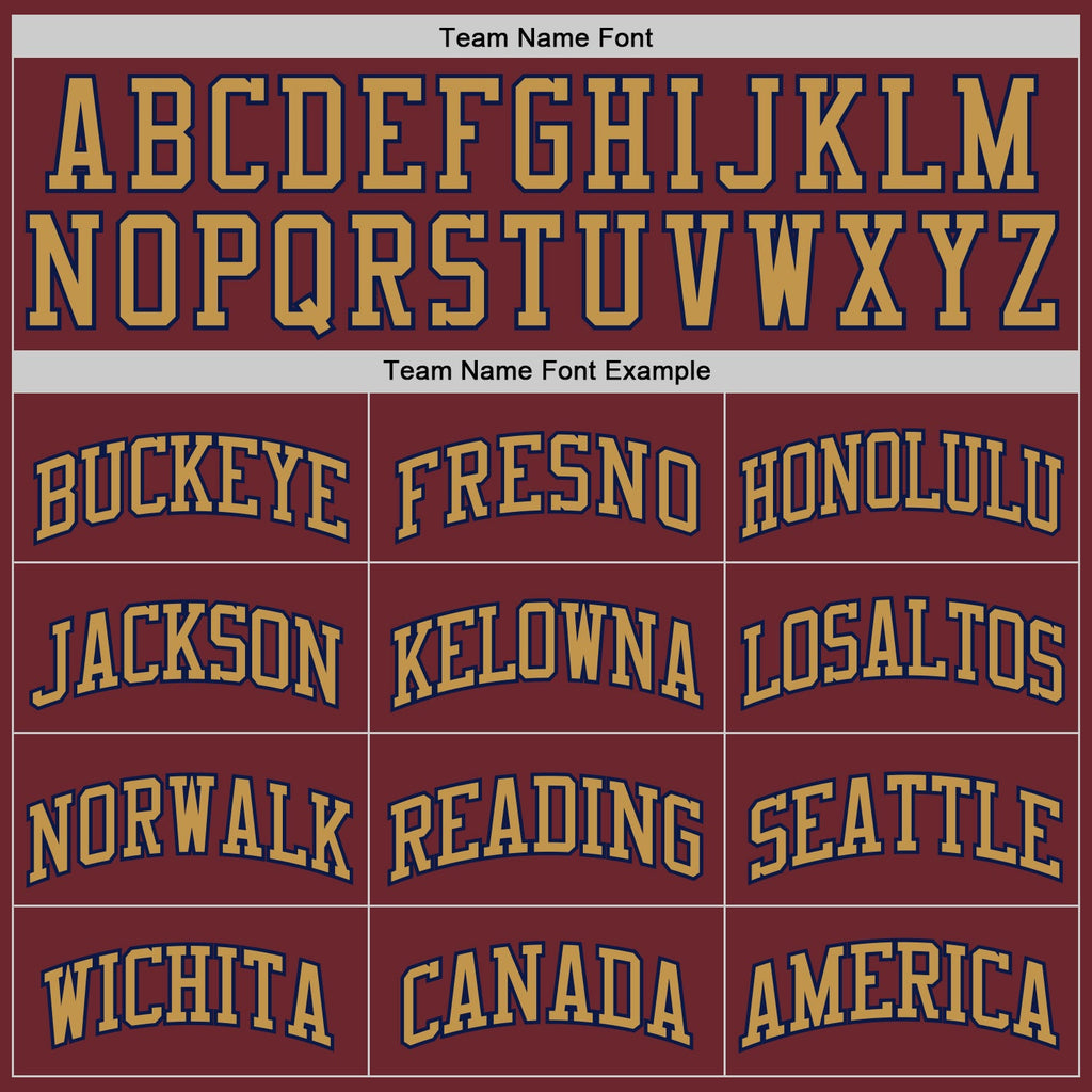 Custom Burgundy Navy-Old Gold Authentic Basketball Jersey
