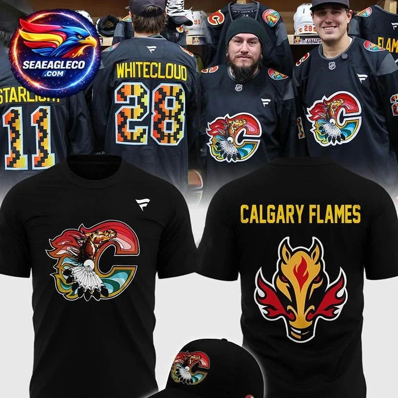 Calgary Flames Indigenous 2026 People Heritage Night Two Sided Shirt Unisex