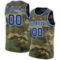 Custom Camo Royal-White Authentic Salute To Service Basketball Jersey