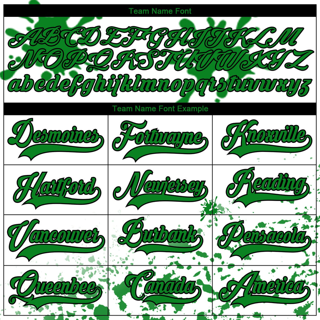 Custom Camo Grass Green Black-White Splash Hockey Lace Neck Jersey
