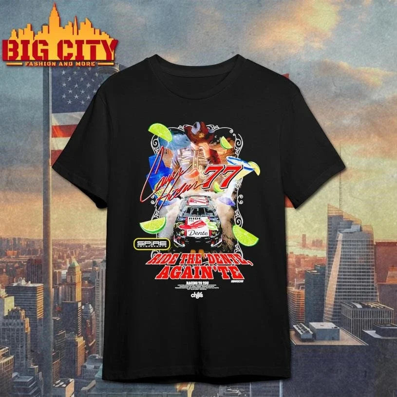 Carson Hocevar Spire Motorsports Black Chili’s Ride The ‘Dente Shirt Unisex