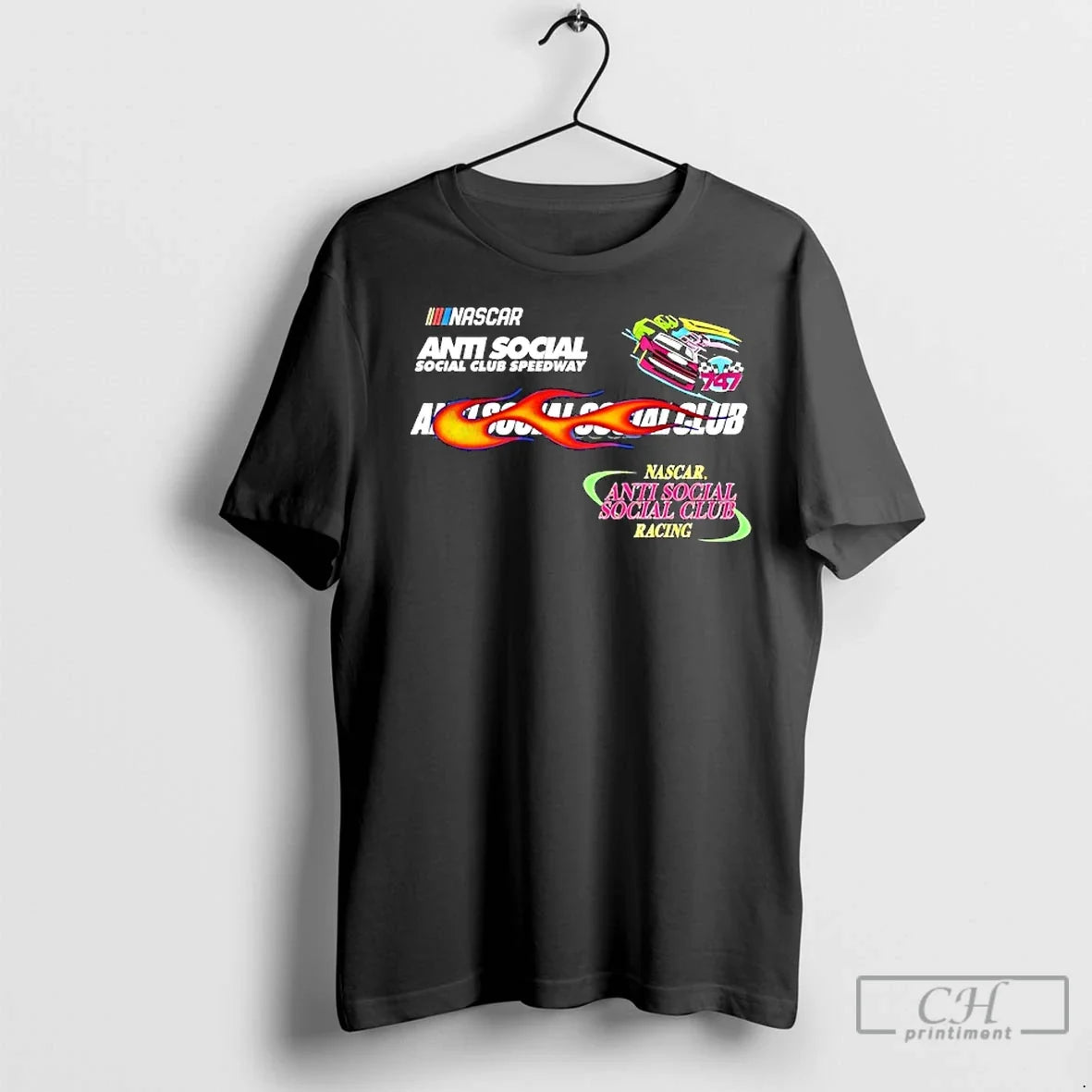 Classic Anti Social Social Club X Nascar Black Daytona