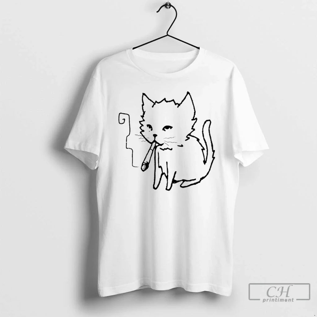 Classic Cat Smoking Art T Shirts