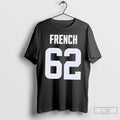 Classic Cleveland Browns Ol Wesley French Number 62