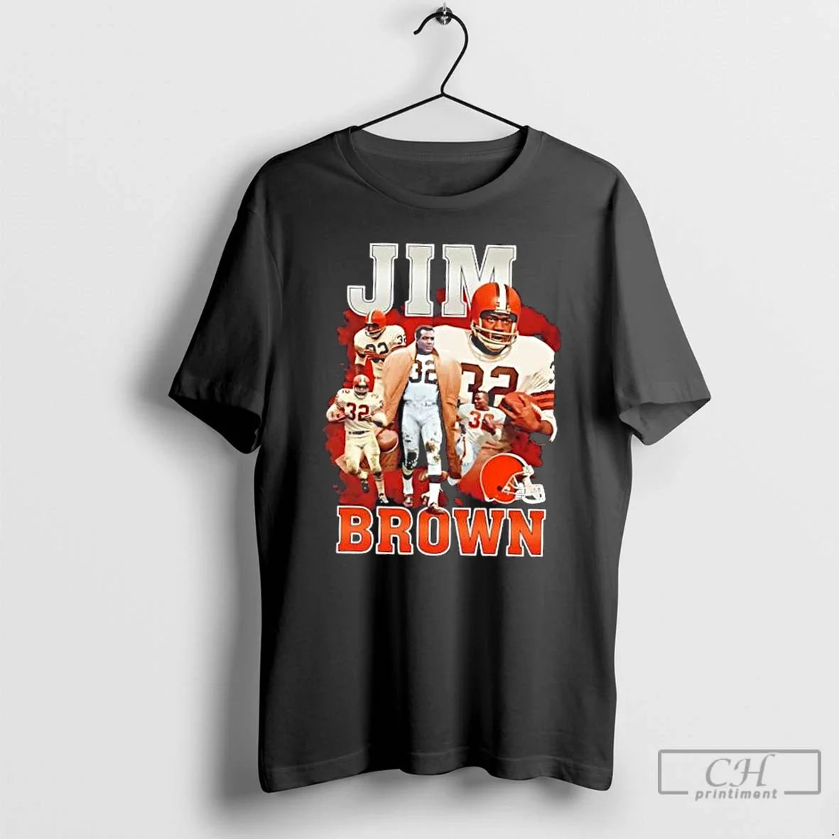 Classic Jim Brown Cleveland Browns Football Graphic T Shirts