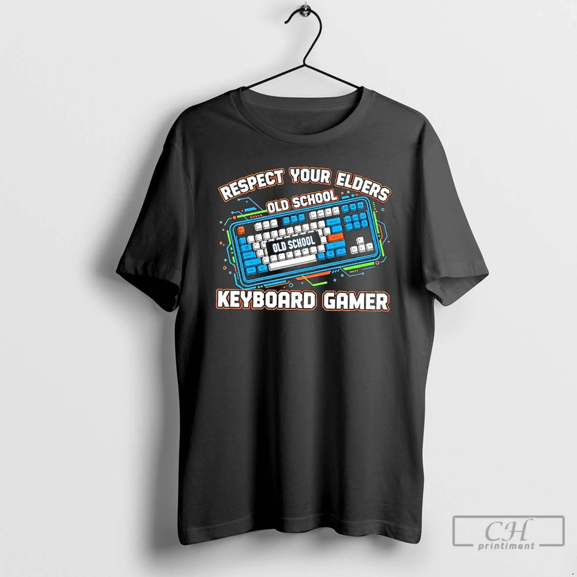 Classic Respect Your Elders Old School Keyboard Gamer