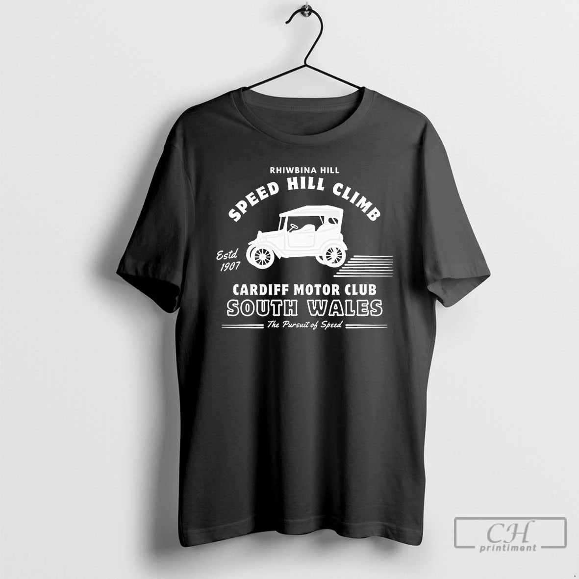 Classic Rhiwbina Hill Speed Hill Climb Est 1907 Cardiff Motor Club South Wales T Shirts