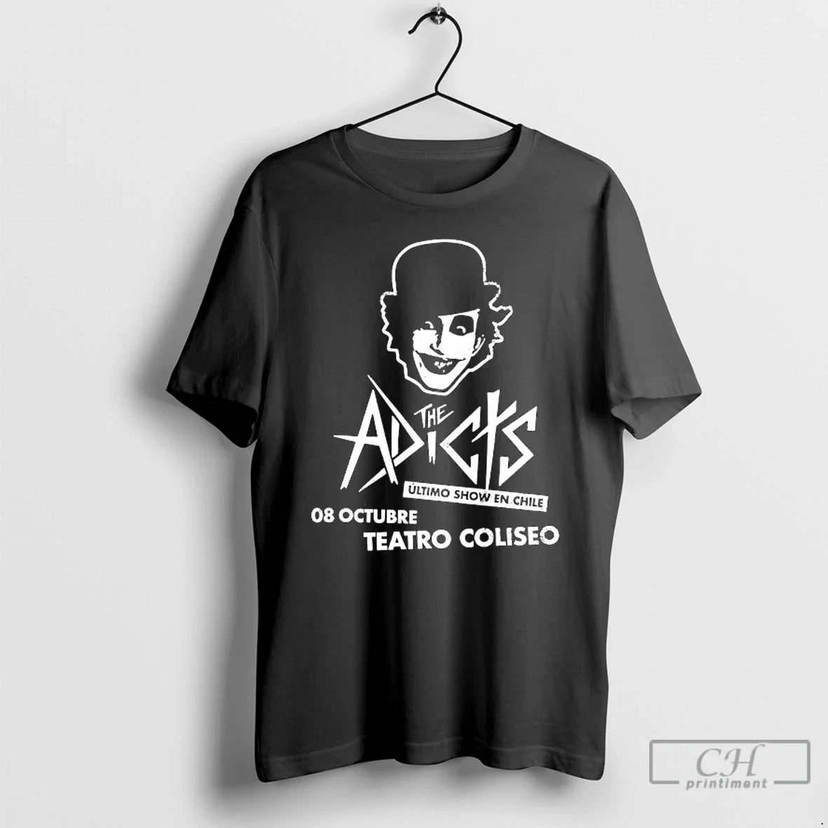 Classic The Adicts Teatro Coliseo Oct 8 2025 Black T Shirts
