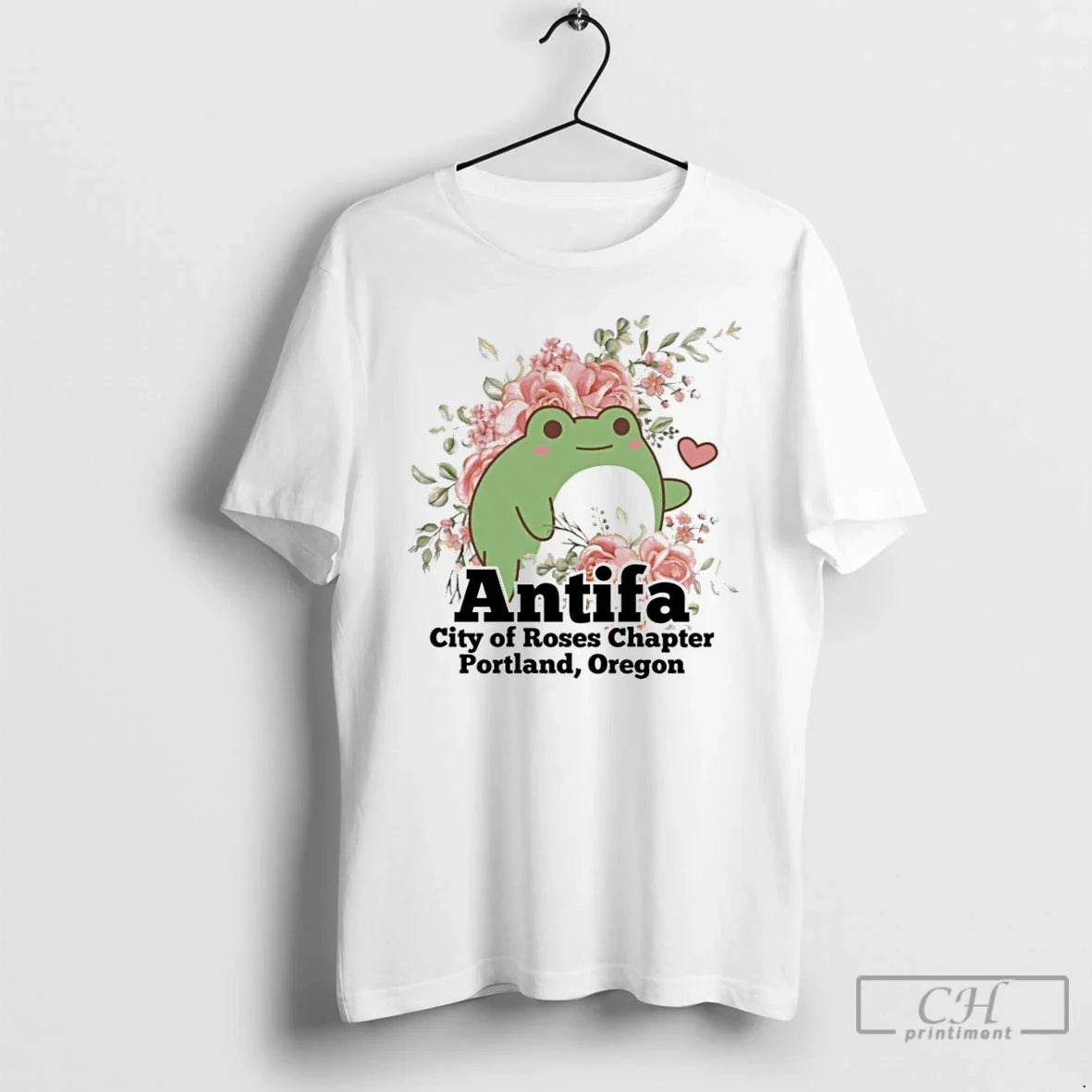 Classic Portland Frog Antifa City Of Roses T Shirts