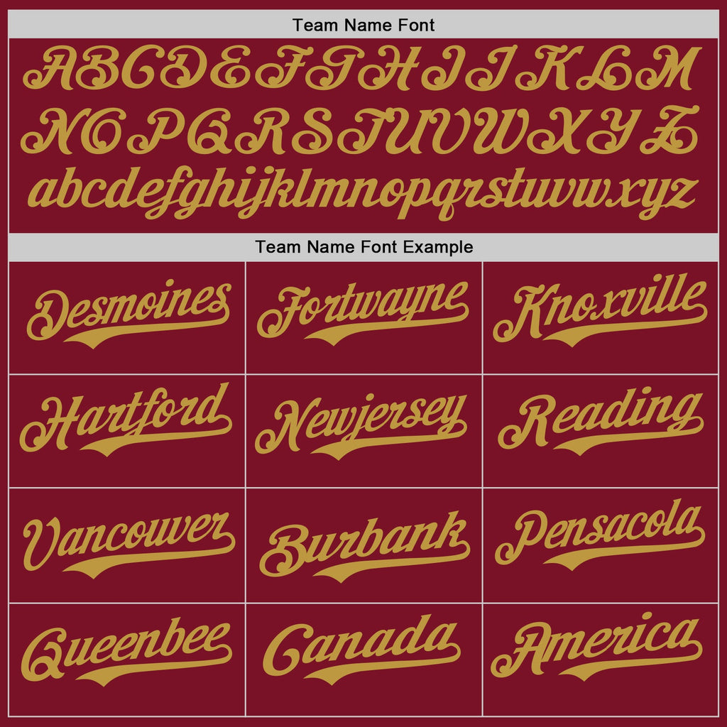 Custom Crimson Old Gold Authentic Baseball Jersey