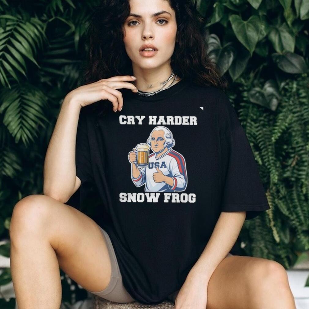 Cry Harder Snow Frog George Washington USA Beer T Shirt