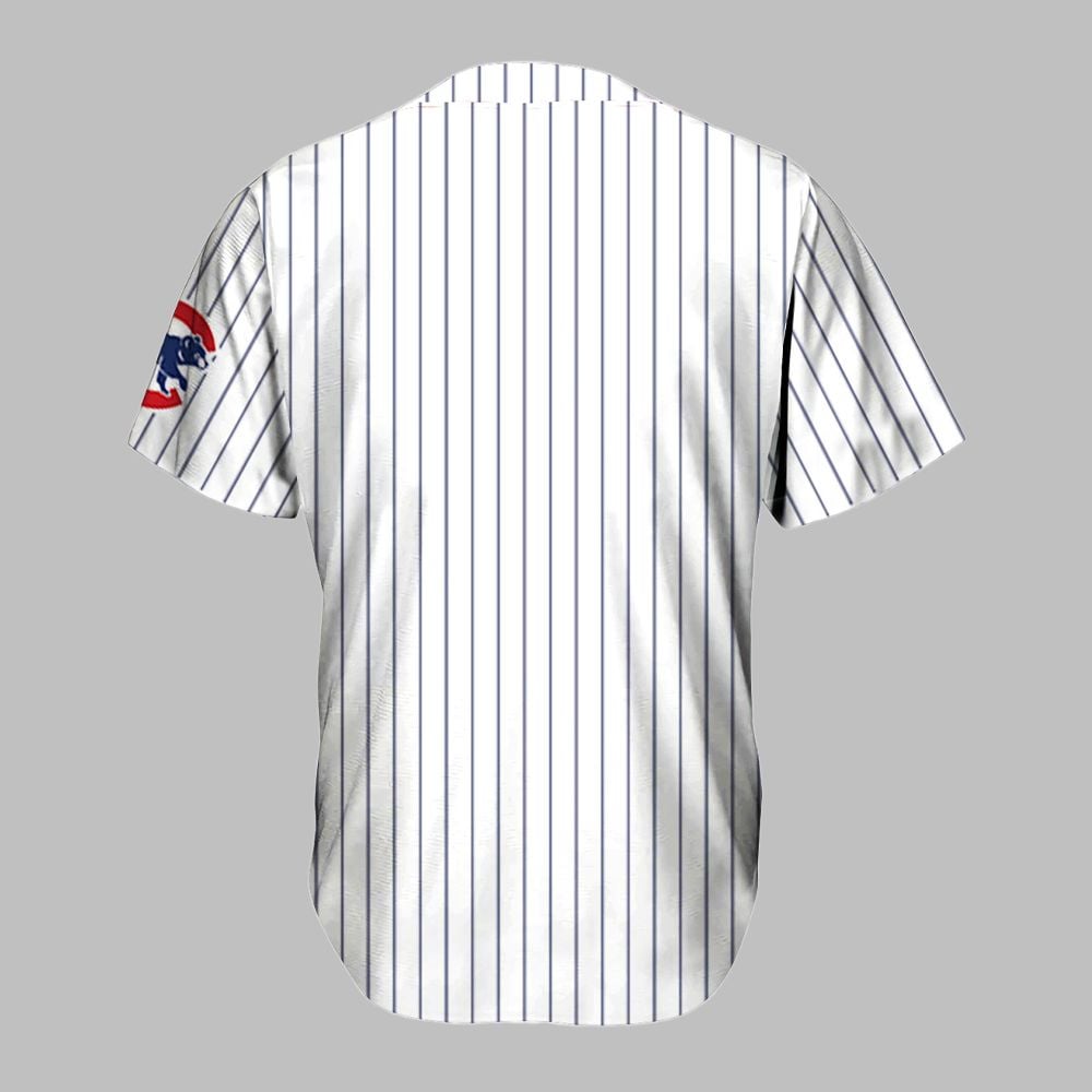 Cubs Custom White Baseball Jersey - Grishko.com
