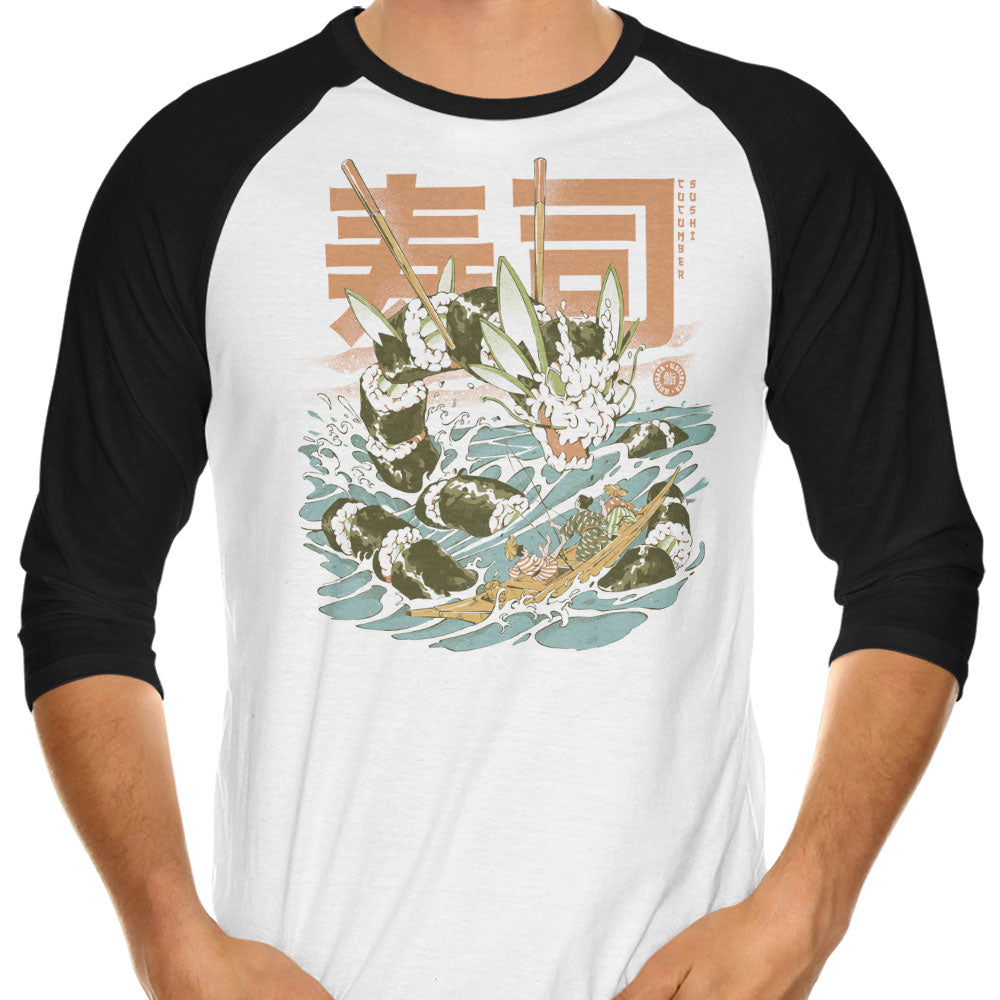 Cucumber Sushi Dragon - 3/4 Sleeve Raglan