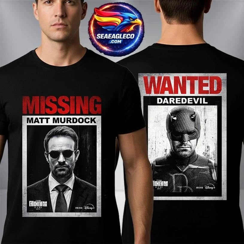 Daredevil Born Again Season 2 Official New Poster Movie On March 25 2026 Two Sided Shirt Unisex
