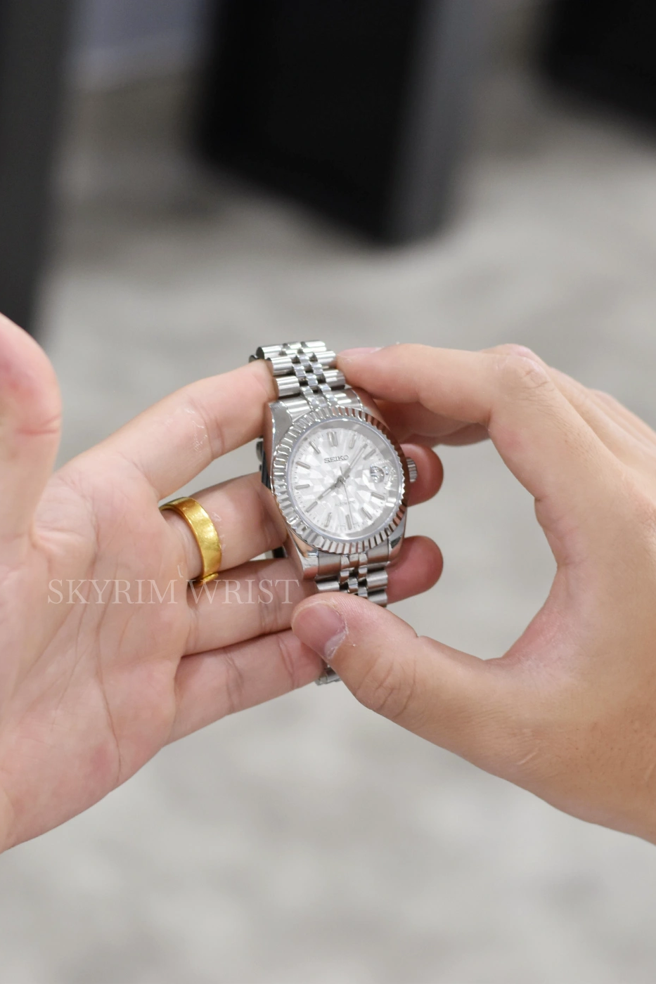 Mod Datejust Mosaic White