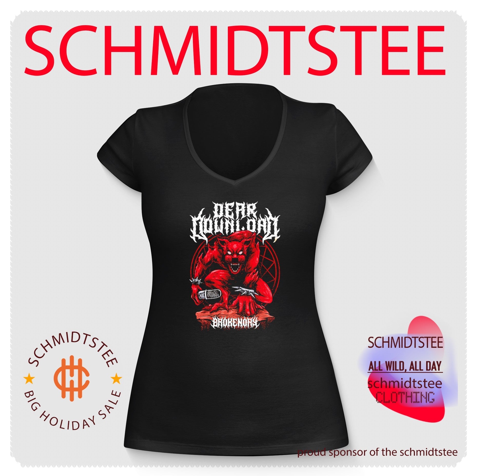 Dear Download x Broken Day Werewolf Metal shirt