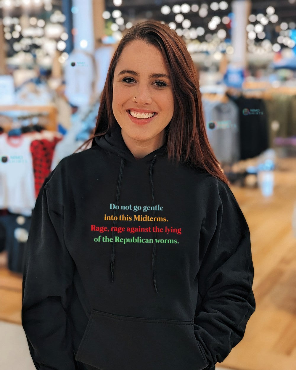Do not go gentle into this midterms rage rage against the lying pf Republicans worms shirt