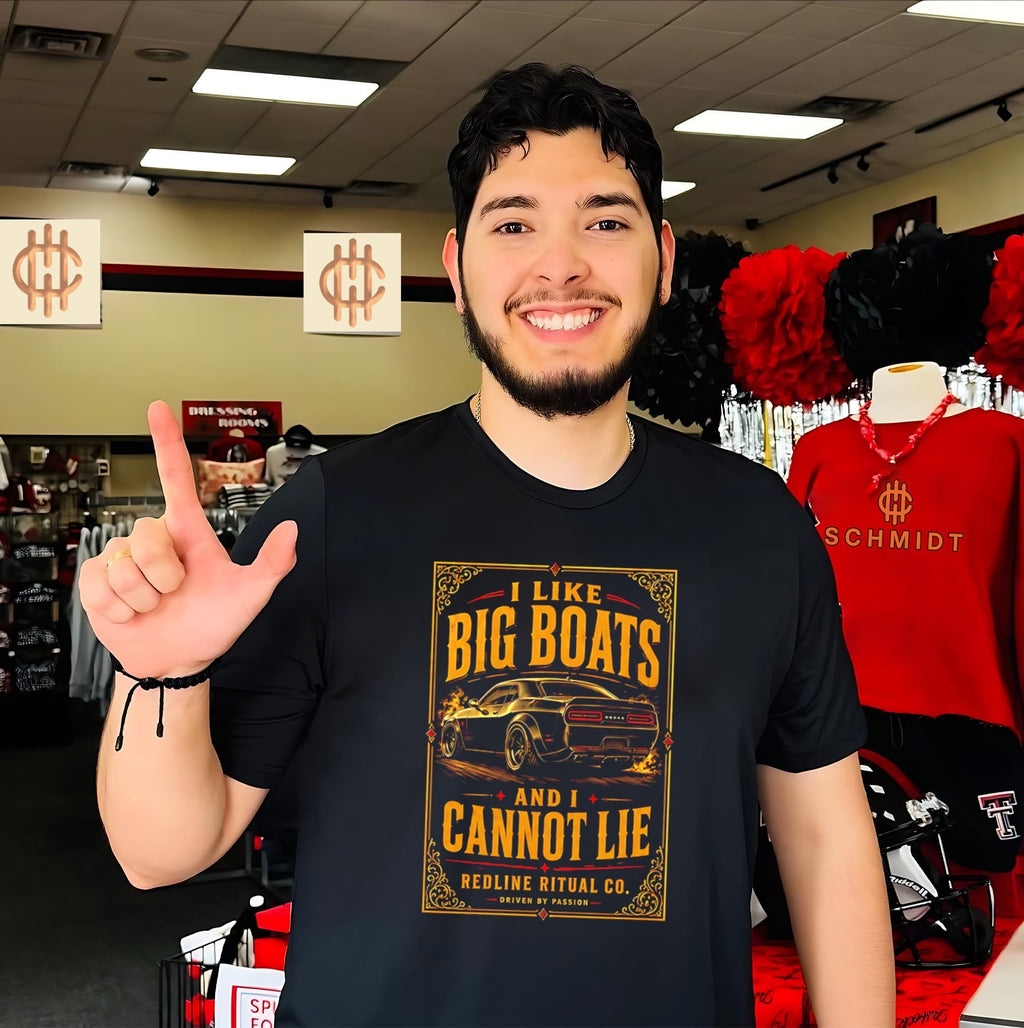 Dodge Challenger I Like Big Boats and I Cannot Lie shirt