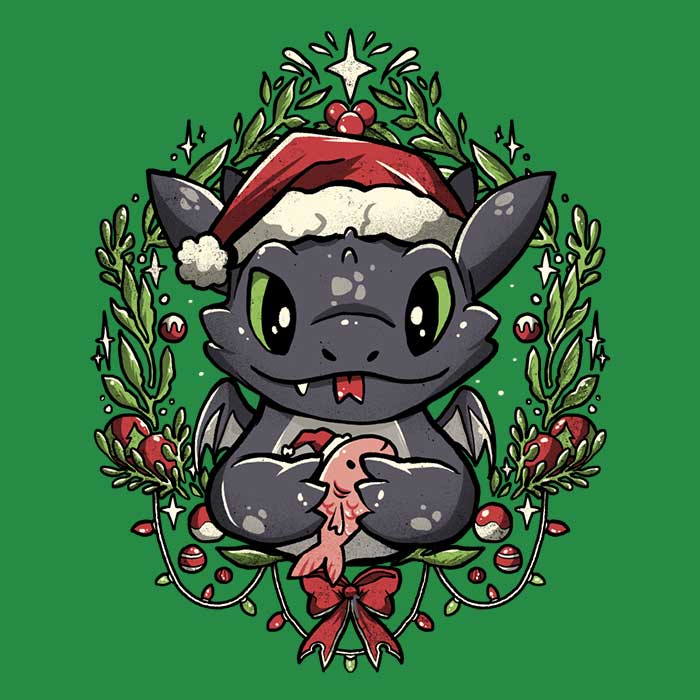 Dragon Christmas - 3/4 Sleeve Raglan