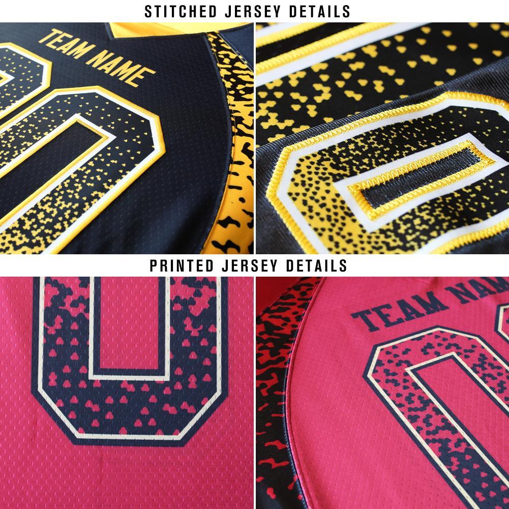 Custom Black Crimson-Teal Drift Fashion Football Jersey