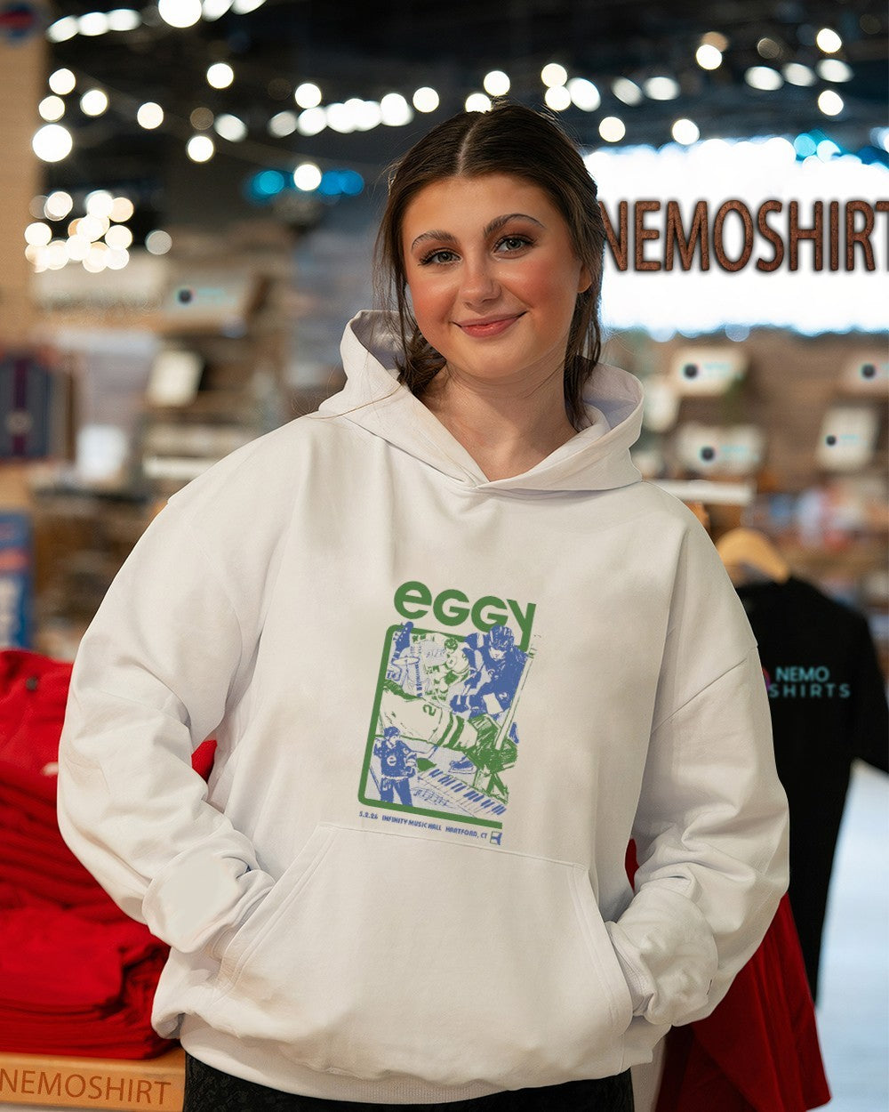 Eggy Infinity Music Hall in Hartford hockey shirt