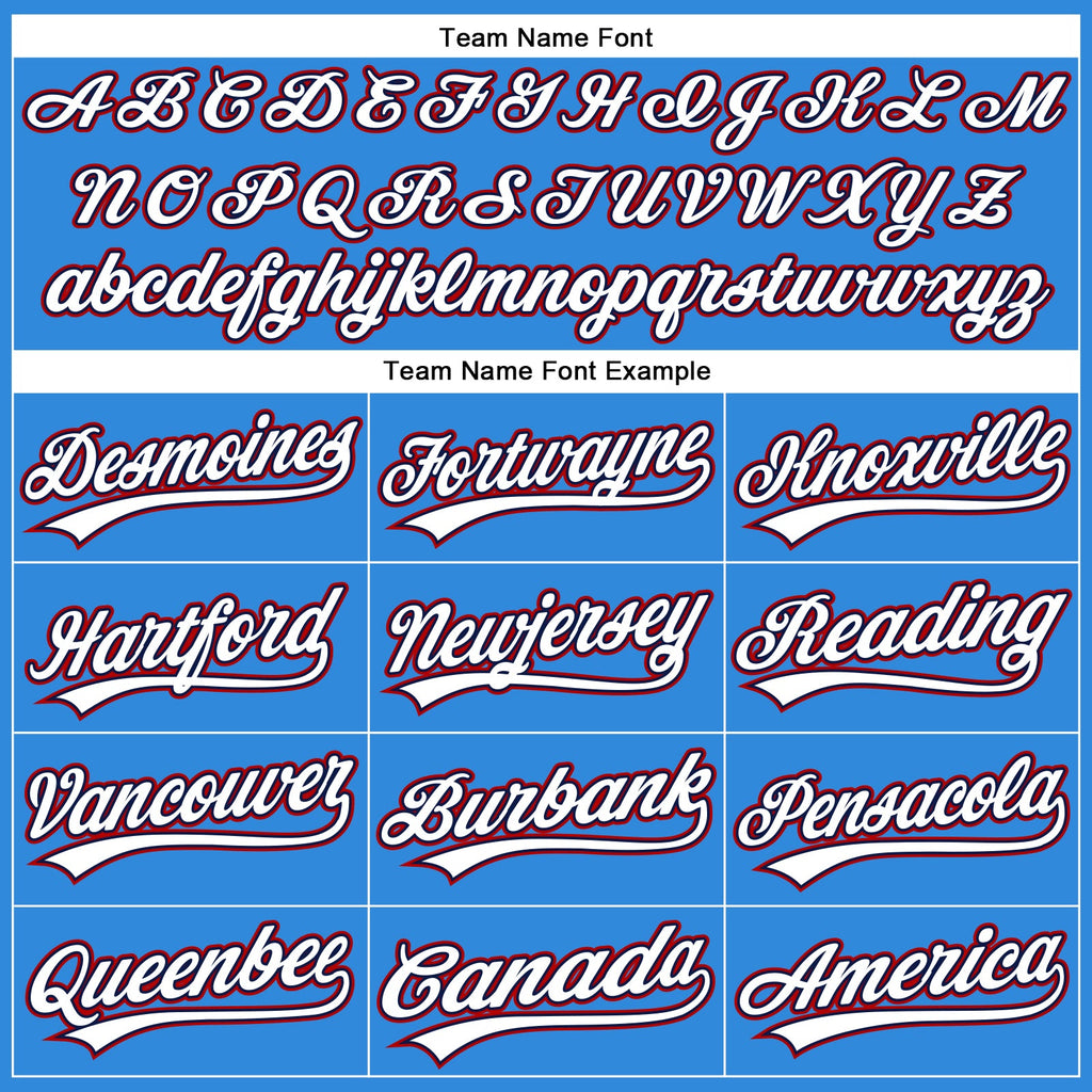 Custom Electric Blue White Red-Navy Authentic Baseball Jersey