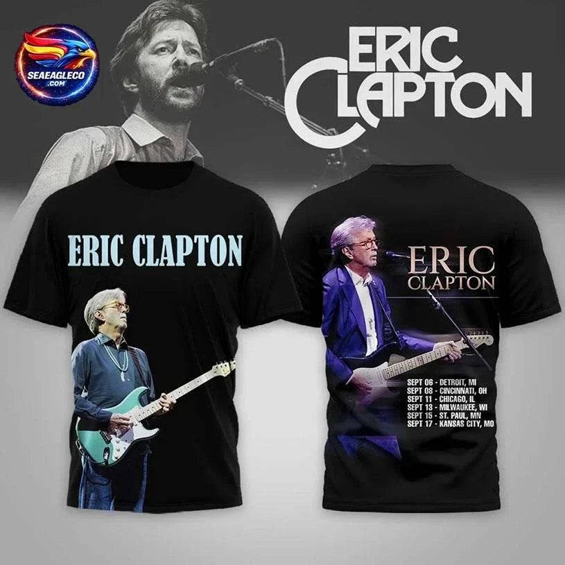 Eric Clapton 2026 North American Tour Two Sided Shirt Unisex