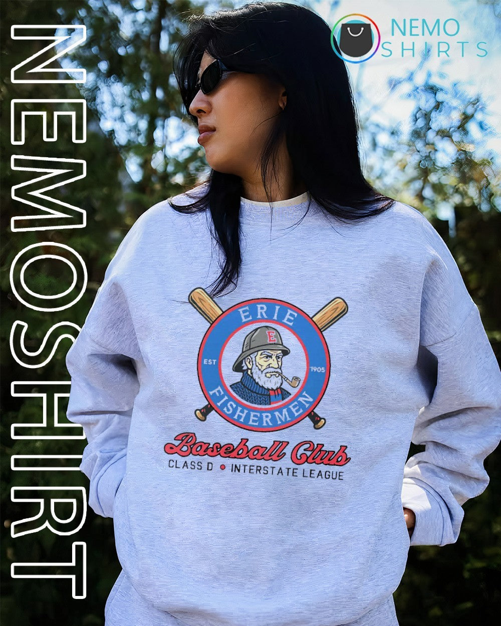 Erie Fishermen baseball club 1905 class D interstate league shirt