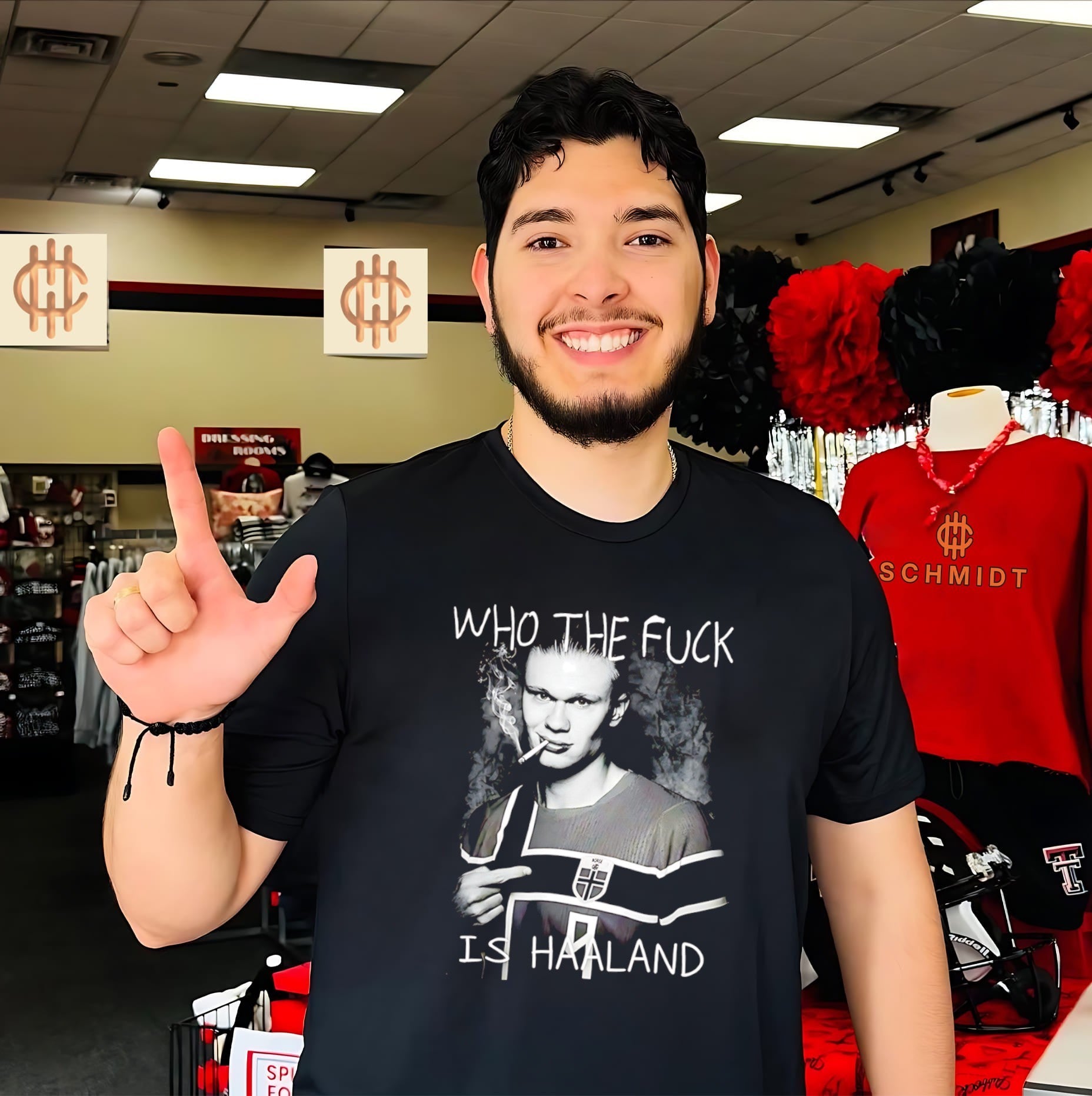 Erling Haaland Who the Fuck Is Haaland Norway smoking shirt